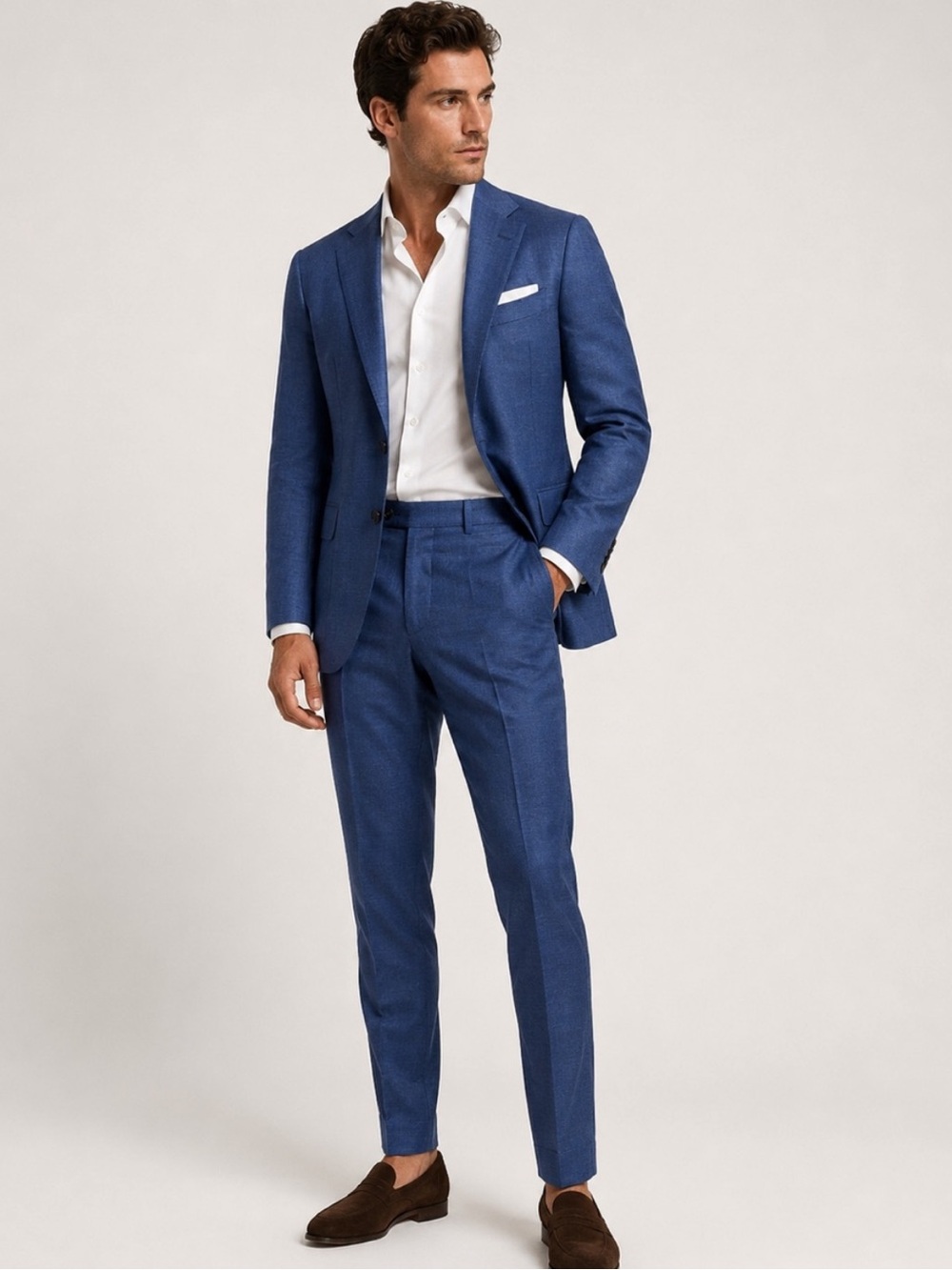 Suitsupply Perennial Tailored Fit Havana Suit in Mid Blue